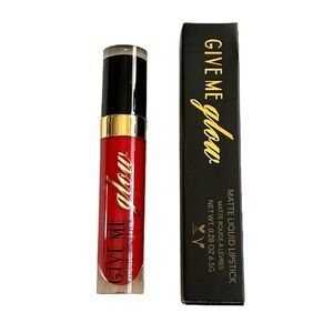 Give Me Glow Cosmetics Flamboyance Matte Liquid Lipstick Pin-Up Red Discont. NWT